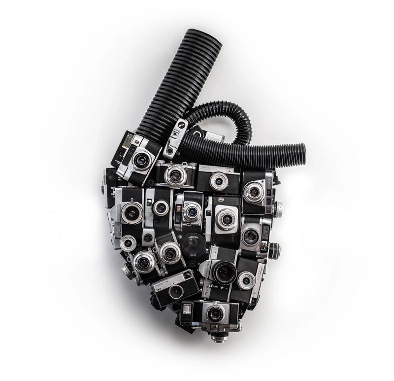 Just Machine's Heart - Interactive video installation Sculpture - a Sculpture & Installation by Just Machine